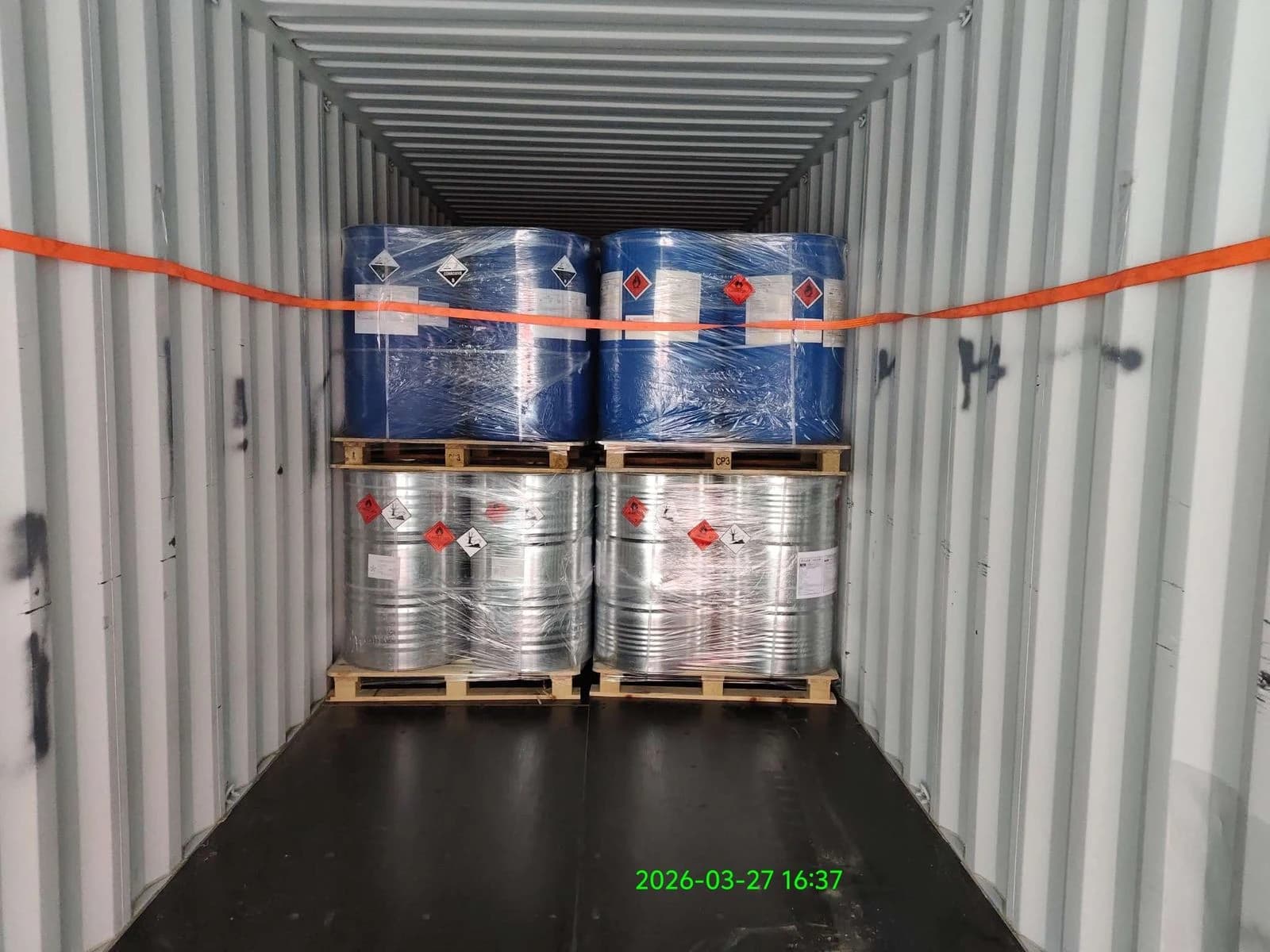 Shipment photograph: cargo inside the container during loading.
